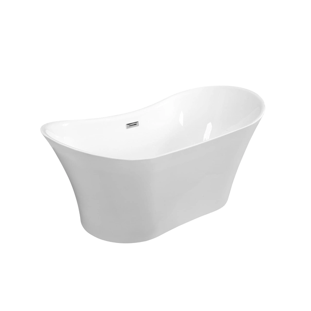 Vasca da bagno freestanding Besco Amber 170 inclusa copertura sifone con troppopieno bianco - IN AGGIUNTA 5% SCONTO PER CODICE BESCO5