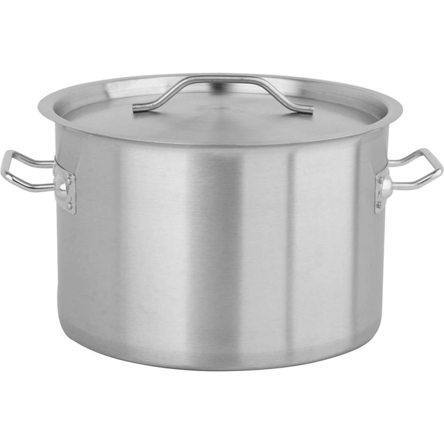 Vaso, basso, diametro 32cm 17L + copertura in acciaio inox