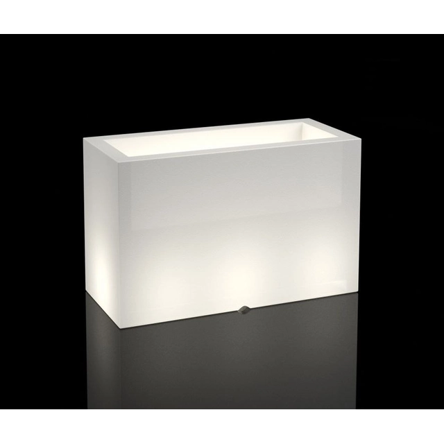 Vaso Lungo Maxi bianco con illuminazione