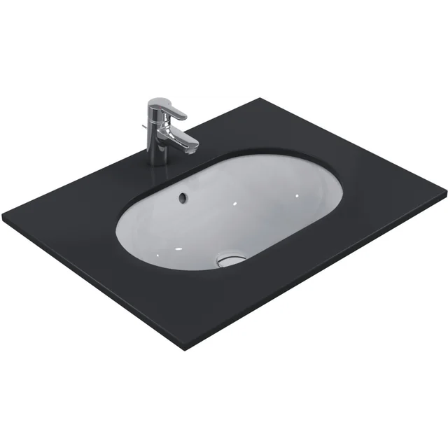 Vasque à encastrer Ideal Standard Connect, Ovale, sous plan, 62x41 cm