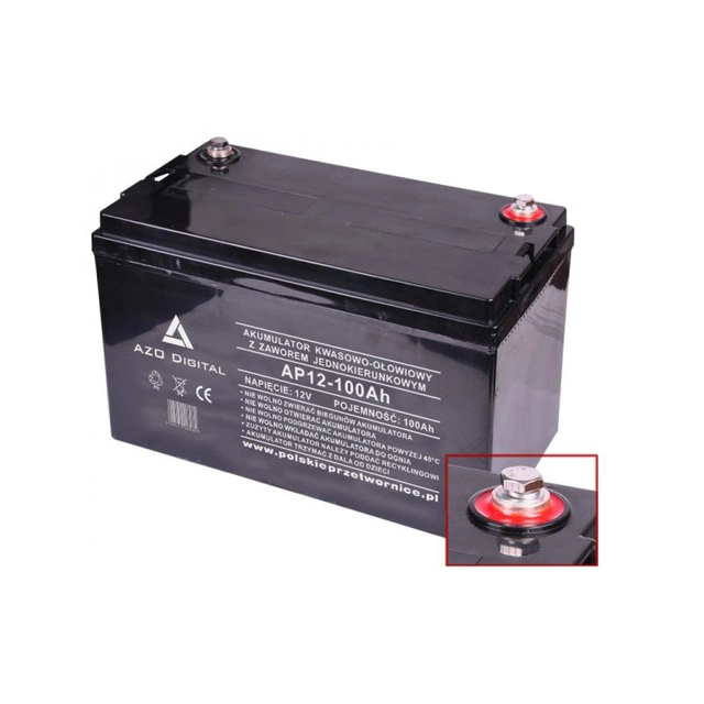 Vedligeholdelsesfrit VRLA AGM batteri AP12-100 12V 60Ah