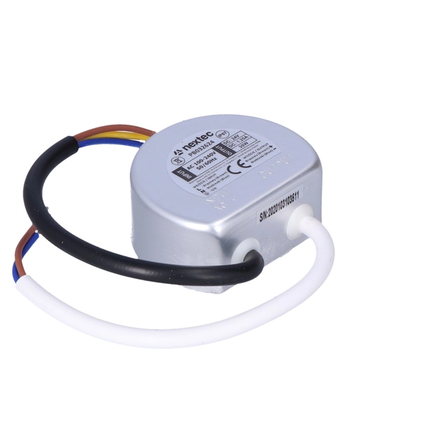 Veekindel LED-toiteallikas purki IP67, 24V, 1,25A, 30W