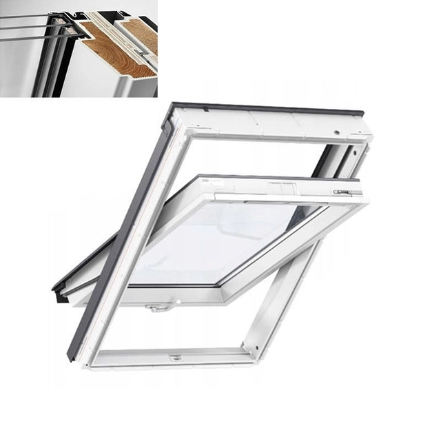 VELUX GLU FK06 0061B roof window 3-szybowe 66x118 bottom opening