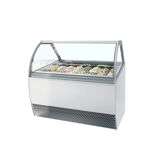 Ventilated display cooler for scoop ice cream MILLENNIUM LX16