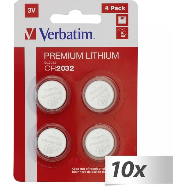 Verbatim Batteri CR2032 40 st.