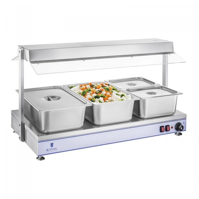 Verwarmingsplaat - 1200 x 500 mm - 4 halogenen - 2000 BIJ ROYAL CATERING 10010384 RCHP-120