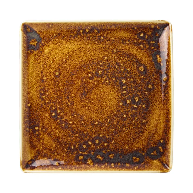 Vesuvius Amber fyrkantigt fat 270 mm x 270 mm