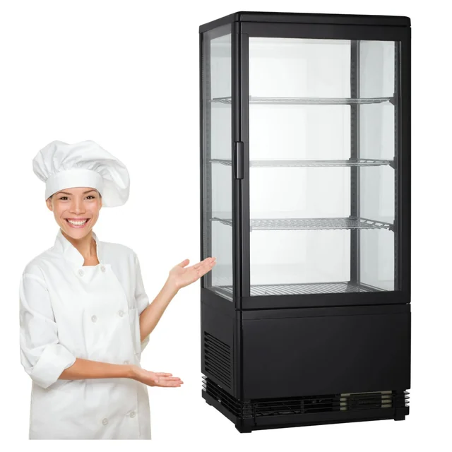 Vetrina refrigerata per biscotti, panini, bevande, nera 428x386x960 RT-78/B