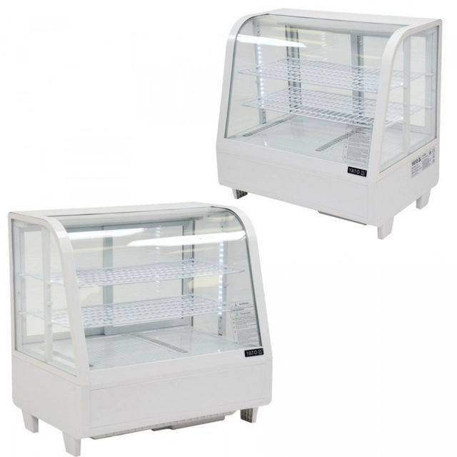 Vetrina rinfrescante per biscotti sandwich, glassati 100l 68x45x67 Yato bianco Yg-05021