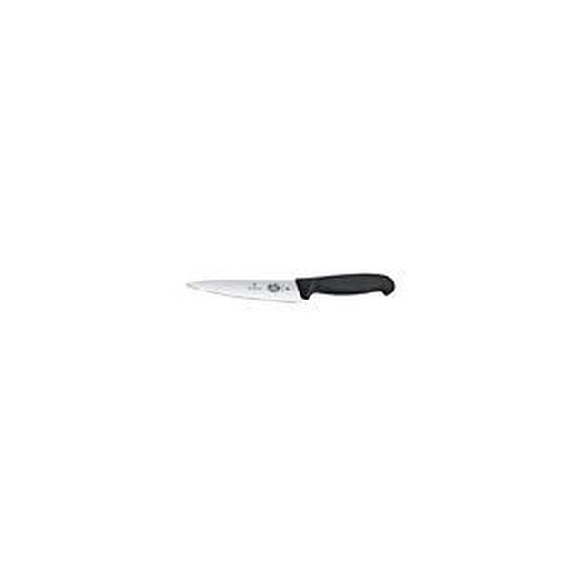 Victorinox Fibrox Cuchillo de cocina, hoja ancha, 15 cm, negro