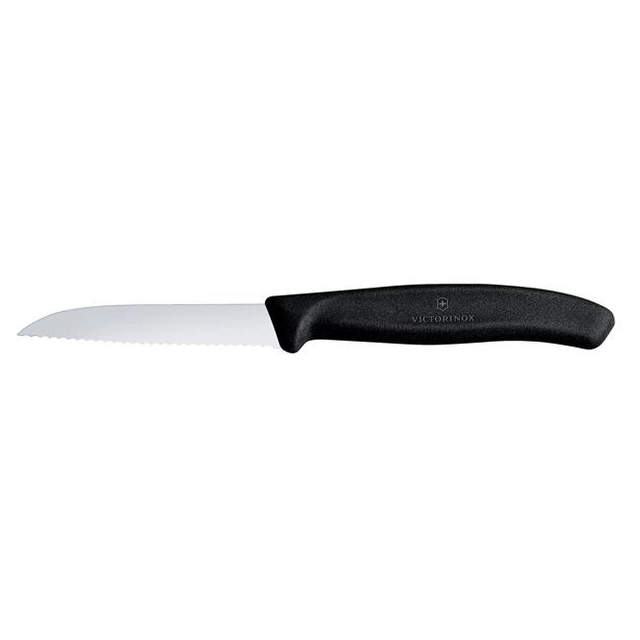 Victorinox Swiss Classic Cuchillo mondador 8 cm hoja dentada negro