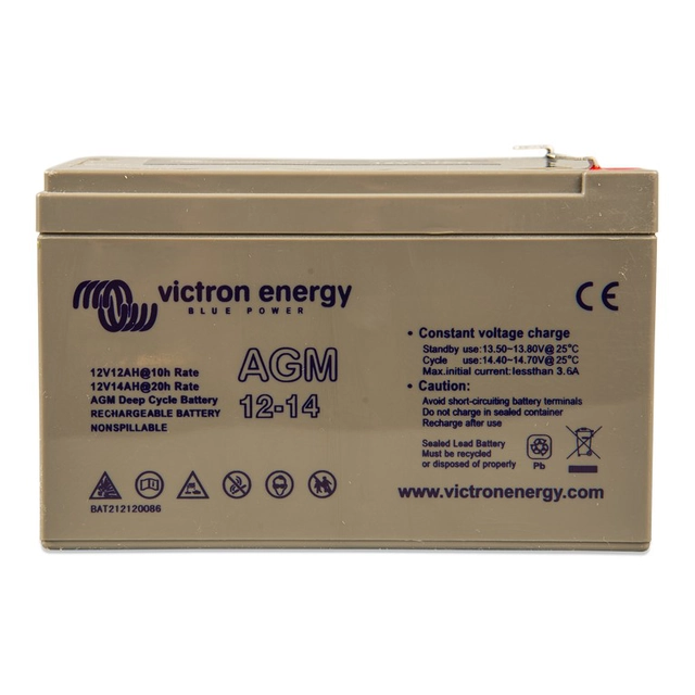 Victron Energy 12V/14Ah AGM Deep Cycle cyklisk / solcellebatteri