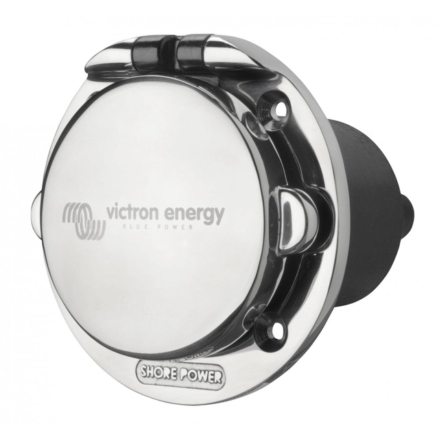 Victron Energy 16A контакт за захранване на брега с капак от неръждаема стомана