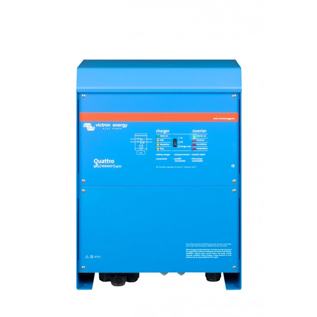 Victron Energy Quattro 48V 10000VA/8000W omvormer met ingebouwde acculader