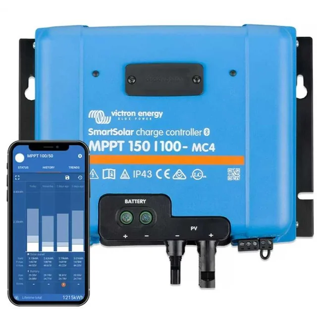 Victron Energy SmartSolar MPPT 150/100-MC4 VE. Įkrovimo valdiklis (12/24/36/48V)