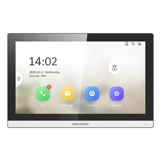 Video domofona monitors TCP/IP, Wi-Fi, LCD ekrāns 7', Signalizācija — HIKVISION DS-KH6350-WTE1