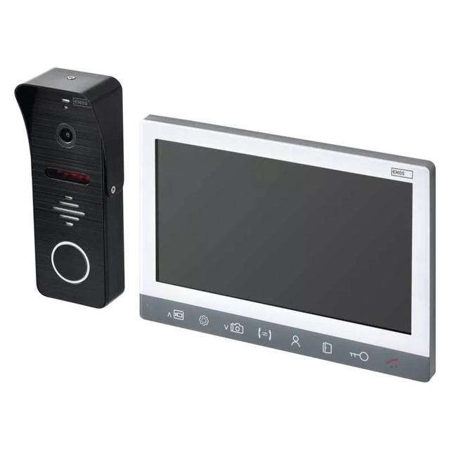 Video intercom, 7 "color screen, camera unit, IP44, silver, Emos H3010