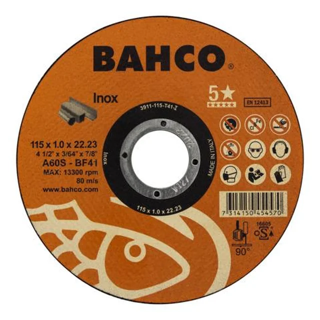 Відрізний диск Bahco 125-1.0Mm 3911-125-T41-I