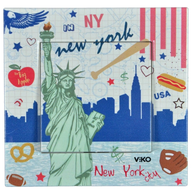 Vienpolis jungiklis (vienas) „Viko Panasonic Karre Cities“ Niujorke