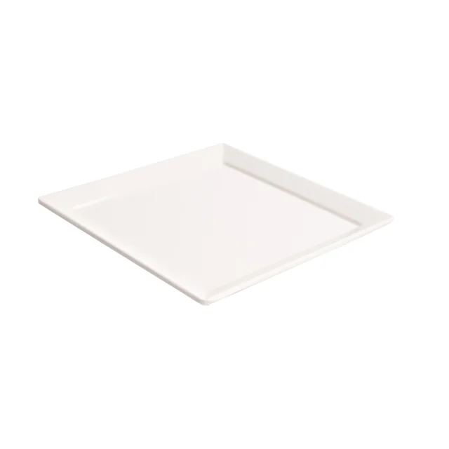 Vierkant bord van melamine 10x10 cm wit