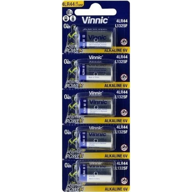 Vinnic-batterij 4LR44 5 st.
