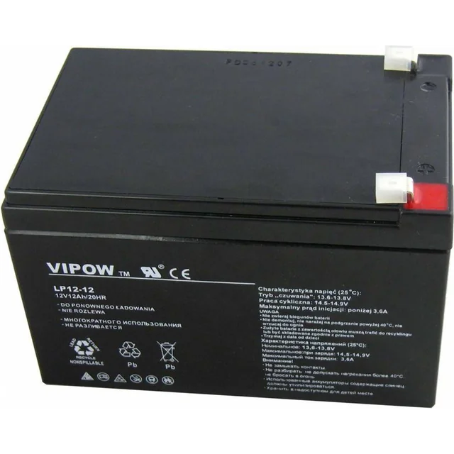 VIPow akkumulátor 12V/12Ah (BAT0216)