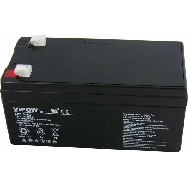 VIPow batteri 12V/3.3Ah (BAT0219)