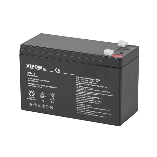 VIPOW Gel battery 12V - 7Ah