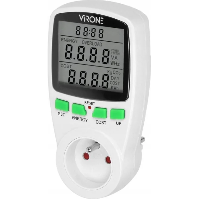 Virone Virone enkelttarif wattmeter EM-4 16A 3680W