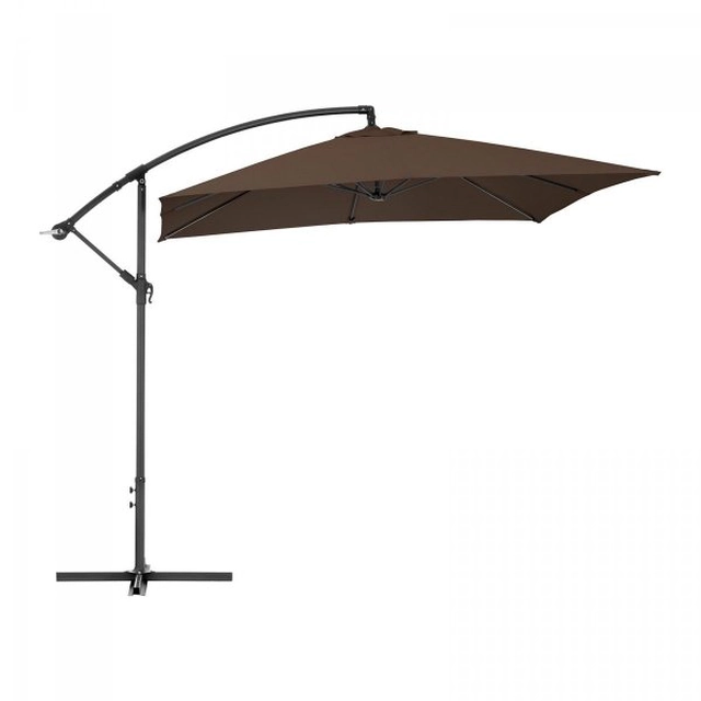 Висящ градински чадър - 250 x 250 cm - кафяв UNIPRODO 10250076 UNI_UMBRELLA_SQ250BR