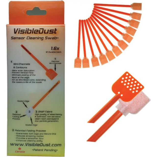 Visible Dust Sensor Cleaning Swab Swabs for cleaning sensors and lenses 1.6x 12 pcs. (2863166)