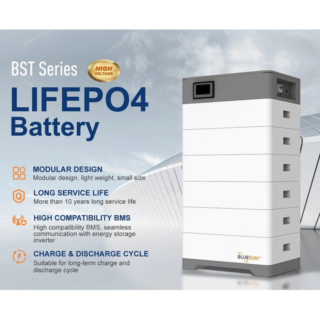 Visokonaponska naslagana litijska baterija za sustav pohrane energije 10.85KWH