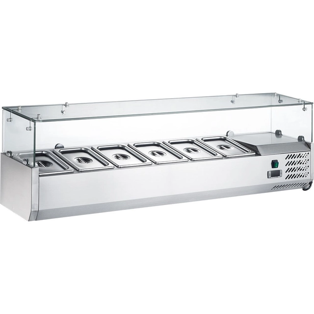 Vitrina de refrigeração com vidro 5x Gn 1/4 Stalgast 834540