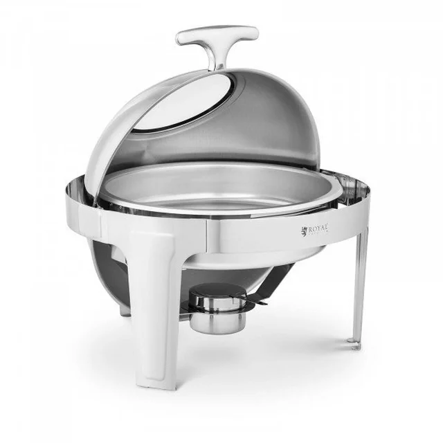 Voedselverwarmer - rond met raam - Royal Catering - 5,8 l ROYAL CATERING 10012397 RCCD-RT2_6L