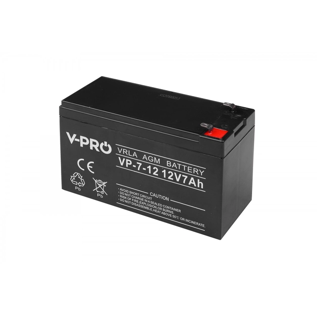 VOLT POLAND AGM VPRO BATTERY 12V 7 Ah VRLA MAINTENANCE-FREE 6AKUAGM007