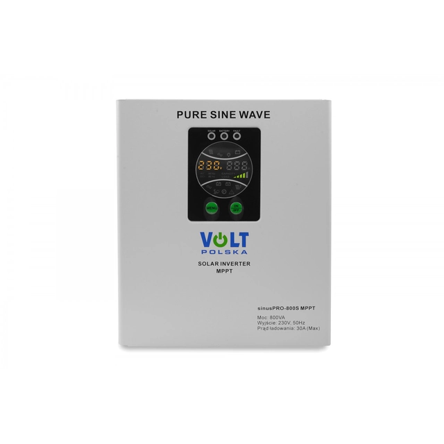 VOLT POLONIA SINUS PRO 800 S 12/230V (500/800W) +30A INVERTER SOLARE MPPT 3SPS098012