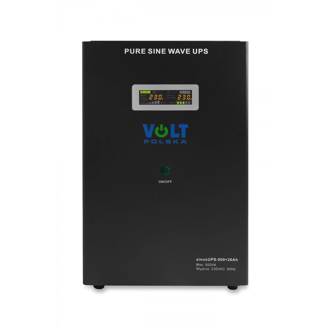 VOLT POLSKA SINUS UPS 500 + БАТЕРИЯ26AH (300/500W) UPS 3SR500WA26