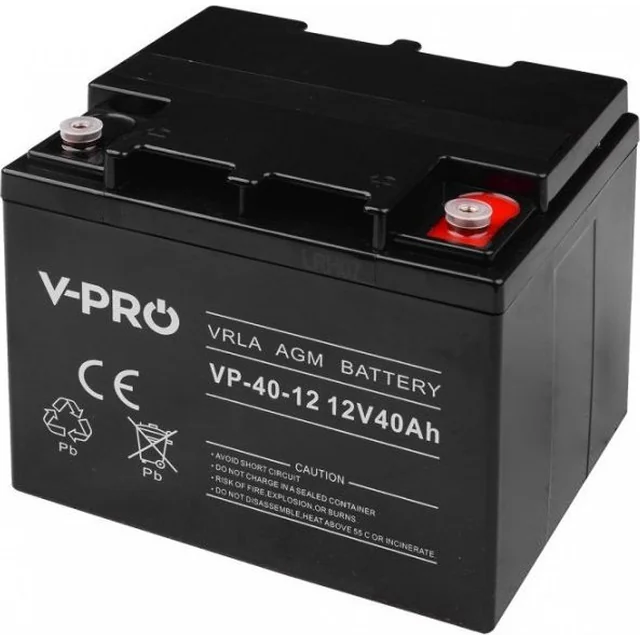 Volt VOLT AGM VPRO Akumuliatorius 12V 40 Ah VRLA BE PRIEŽIŪROS