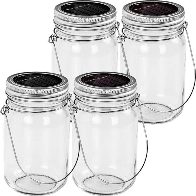 VOLTRONIC Set of jars with LED solar 1 LED, 4 pcs