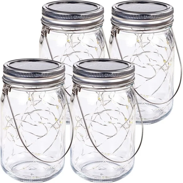 VOLTRONIC Set of solar jars 20 LED, 4 pcs.