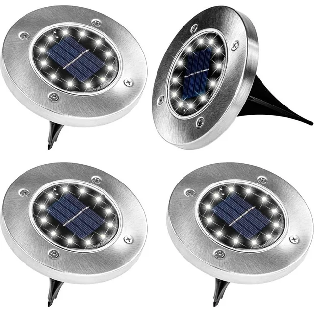 Voltronic Solarlampe, kaltweiß, 4 Stk