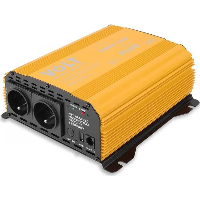 Voltu pārveidotājs VOLT CONVERTER POLSKA SINUS PLUS 1200 24V / 230V 600/1200W