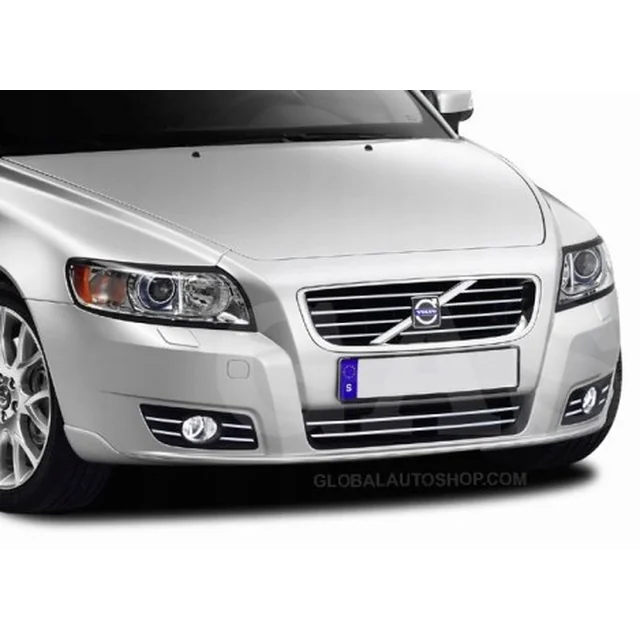 Volvo V50 - Chrome Strips Grill Puskurin tukkeja Tuning