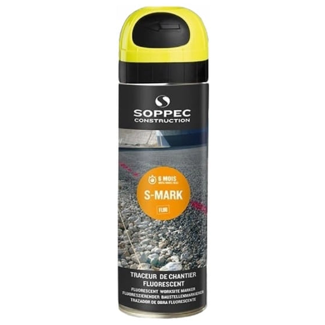 Vopsea geodezică fluorescentă Soppec S Mark galben 500 ml