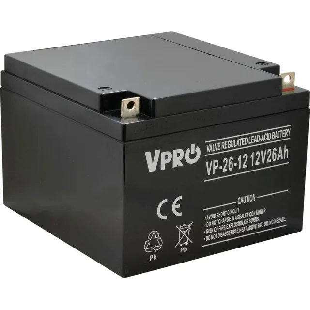 VPRO VPRO batteri 12V/26Ah