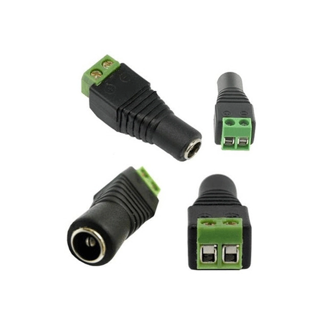 Vrouwelijke voedingsconnector, 12V, met schroef SDC-CAM