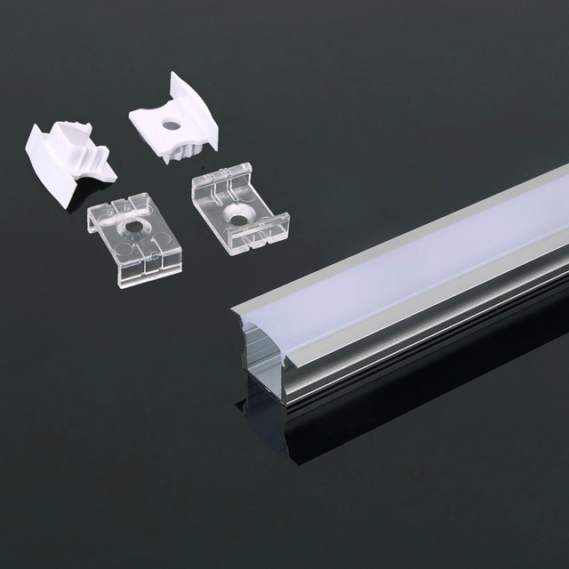 VT-8107 Aluminum Profile for LED strip / 2000mm * 23mm * 15.5mm / Shade: Milky