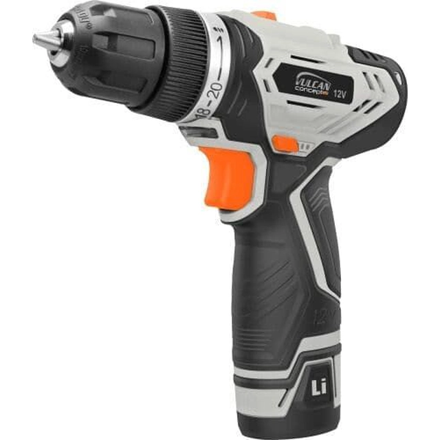 Vulcan drill/driver VZV12 12 V 1 x battery 1.3 Ah