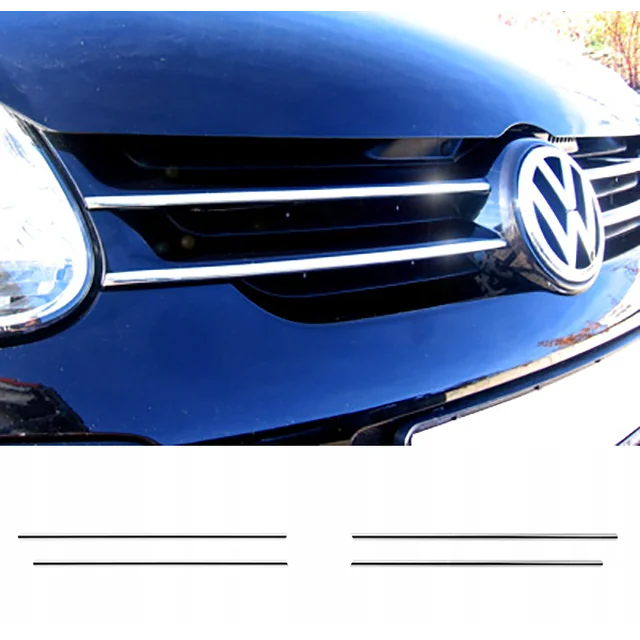 VW GOLF V Mk5 - CHROME GRILL juostelės, manekeno derinimas