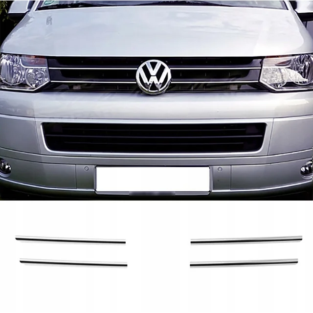 VW T5 Sarja 2 09-15 - CHROME GRILL Puskurin nukke